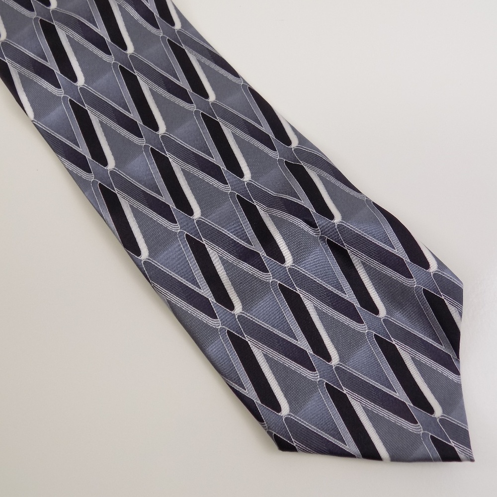 Umo Lorenso Men's Necktie Made in Italy Gray Black